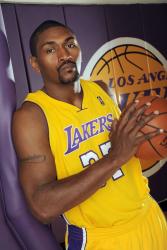 Ron Artest with a gotee in Lakers uniform holding the ball.jpg