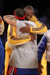 Kobe Bryant embraces Allen Iverson before the game against the Detroit Pistons.jpg